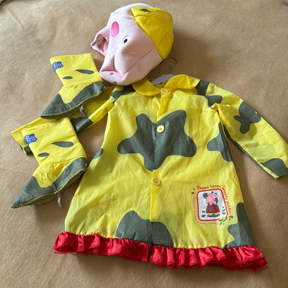 Peppa Pig Rain Costume 3-4T